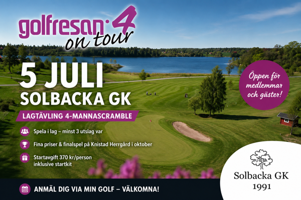 Missa inte 4-mannascramblen Golfresan on Tour nu på söndag 5 juli!