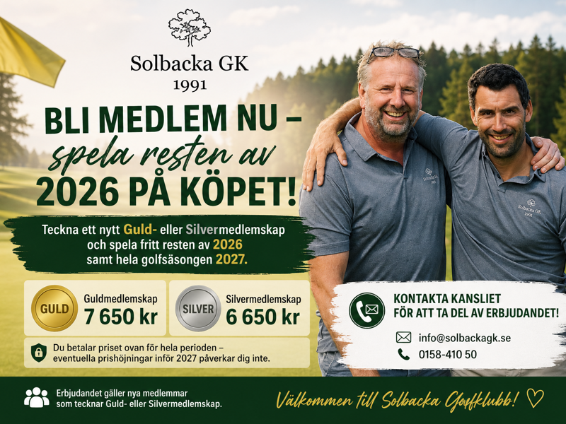 Bli medlem nu – spela resten av 2026 på köpet!